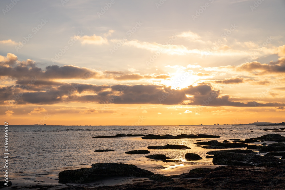 Beautiful sunrise at the Caspian Sea. Beautiful sunrise at the Caspian Sea.
