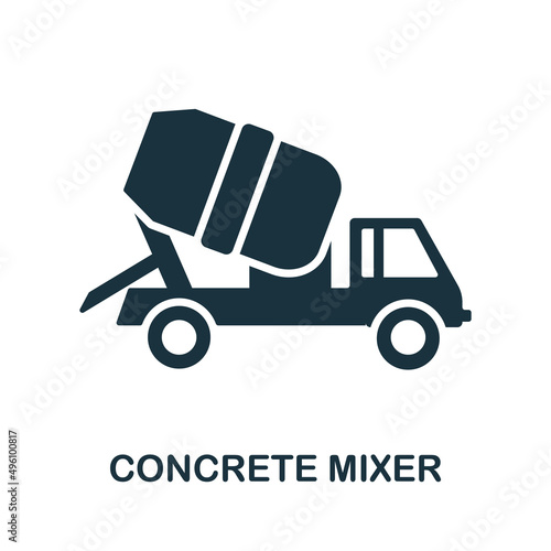 Concrete Mixer icon. Simple element from construction collection. Creative Concrete Mixer icon for web design, templates, infographics and more