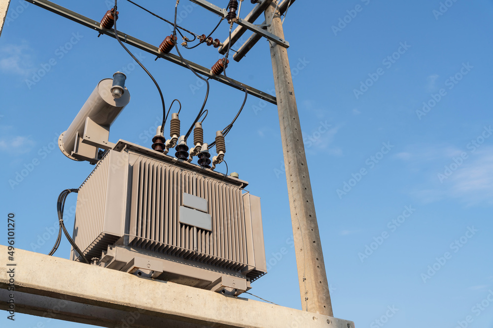 Electricity, Large Electric transformers for the community.