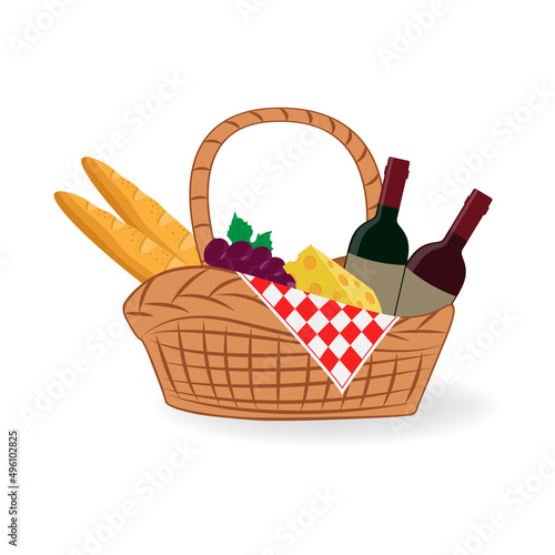 Obraz na płótnie Isolated picnic basket design vector illustrator w salonie
