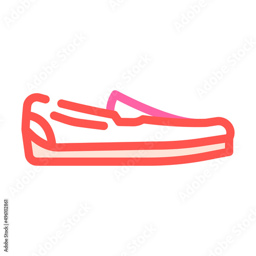 moccasins color icon vector. moccasins sign. isolated symbol illustration