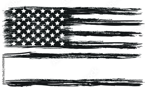 Vector Of The Distressed American Flag - Personalize it 