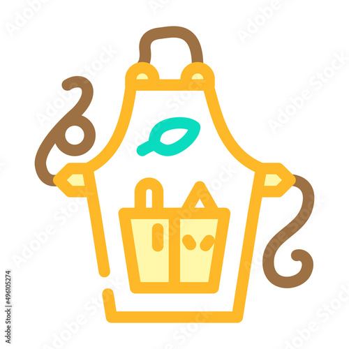apron clothing color icon vector. apron clothing sign. isolated symbol illustration