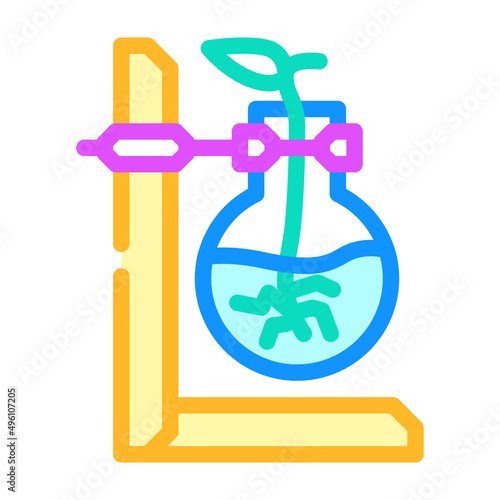 home hydroponics color icon vector. home hydroponics sign. isolated symbol illustration