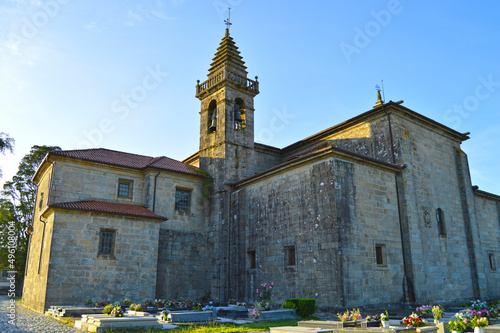 Colegiata de Santa María de Iria Flavia (Igrexa de Santa María) en Padrón, provincia de La Coruña, comarca del Sar, Galicia, España.  photo