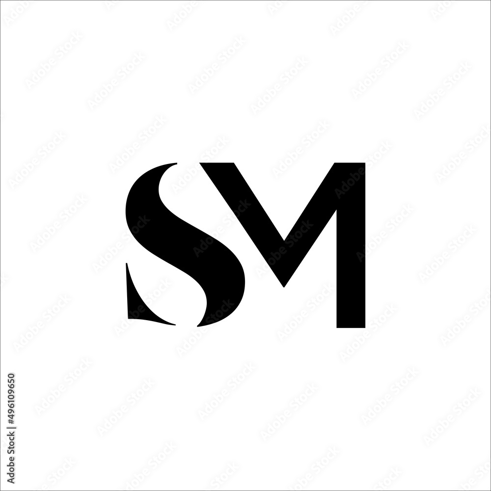 initials SM luxury logo vector isolated on white background initials SM luxury logo vector isolated on white background