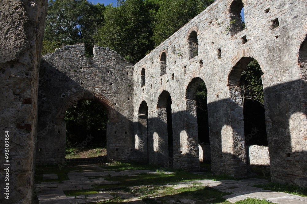 visiting the ancient site called Butrint, Albania