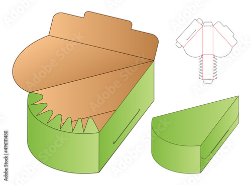 Box packaging die cut template design. 3d mock-up