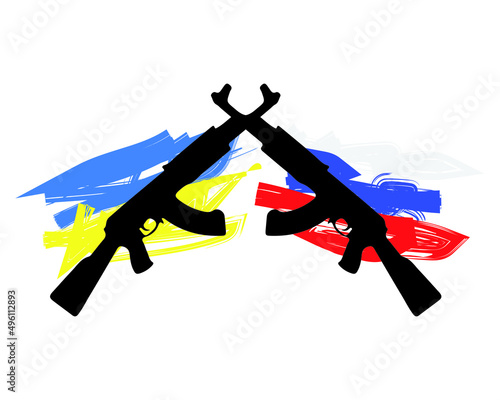 Russia Ukraine war vector 