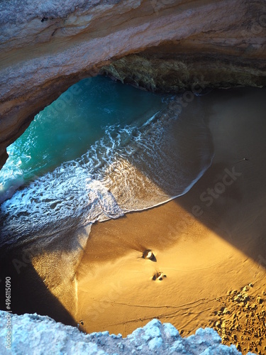 Hole in the beach photo
