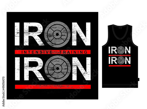 Print for tank top, intensive training