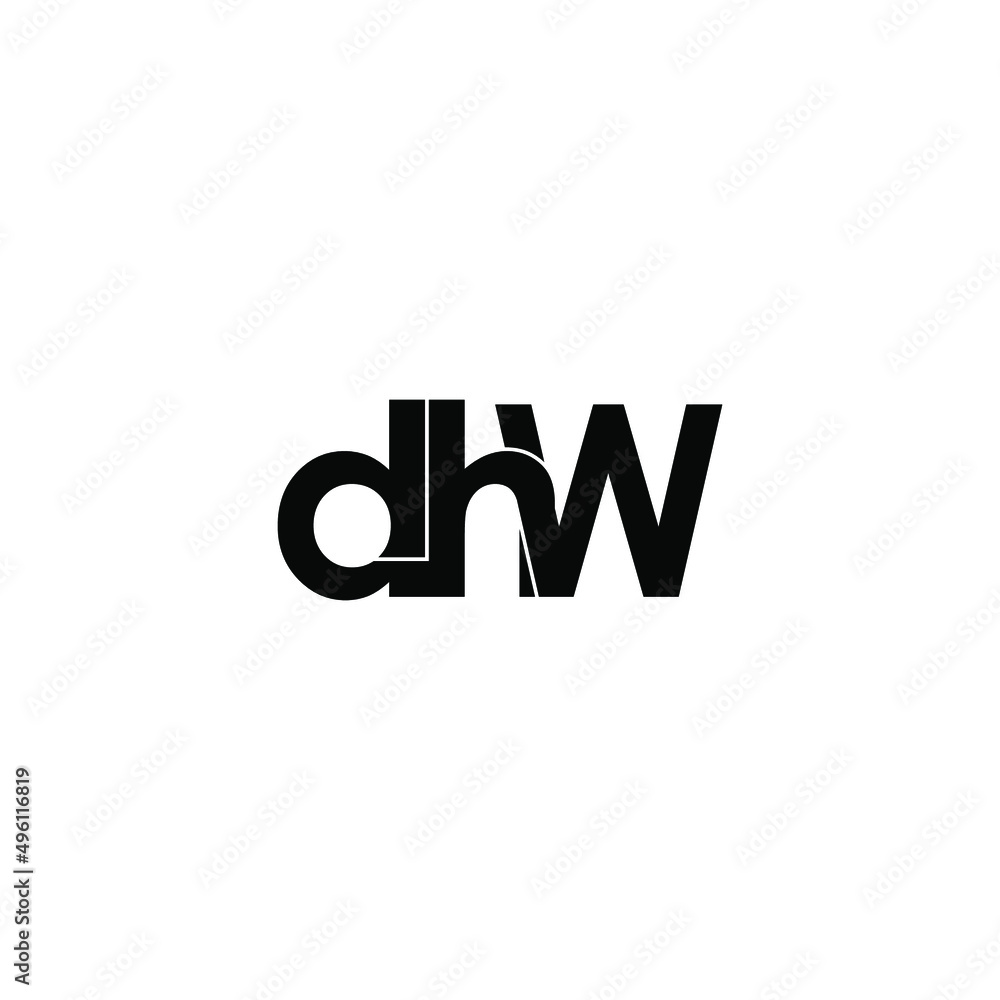 dhw letter original monogram logo design