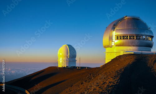 Astronomical Observatory at the summit of Mauna Kea - Hawaii - USA photo