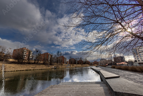 Photography Teglverket skole, Hasle Torg og Hovinbekken, Oslo, Norway