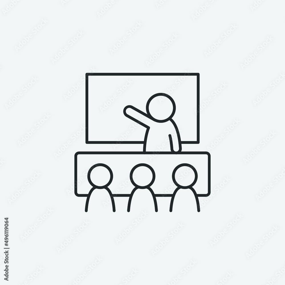 Meeting vector icon illustration sign Meeting vector icon illustration sign