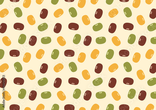 Mung bean, Kidney bean and Soy bean on white background.