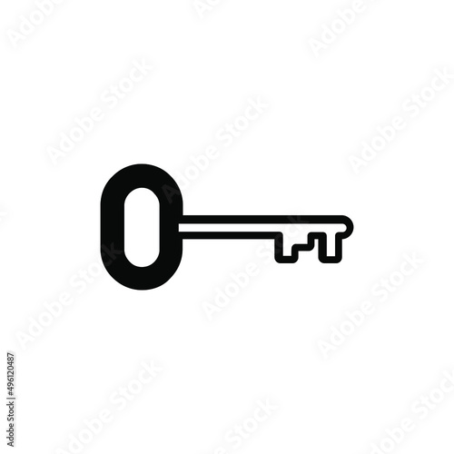 Key Solid Line Icon Vector Illustration Logo Template. Suitable For Many Purposes. © Lalavida
