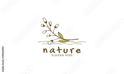 natural and organic logo modern design. Natural logo for branding, corporate identity and business card
