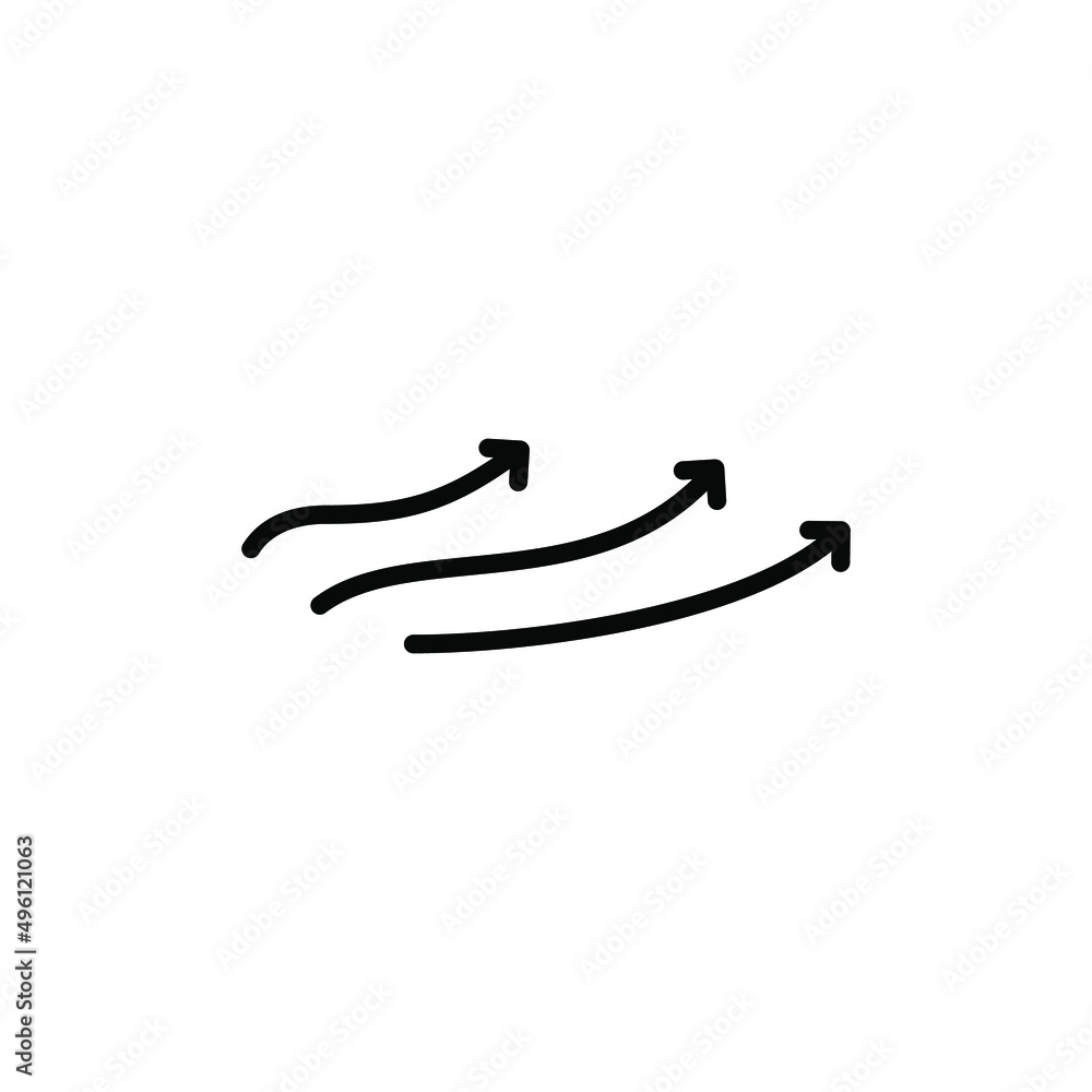 Fototapeta premium Wind, Air Solid Line Icon Vector Illustration Logo Template. Suitable For Many Purposes.