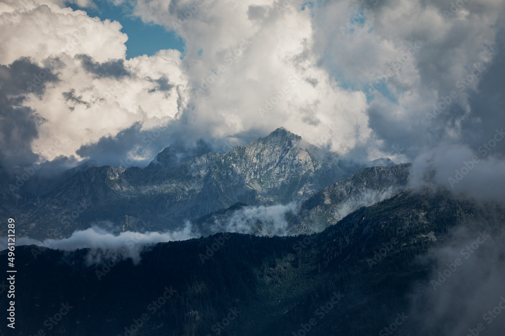 clouds over the mountains