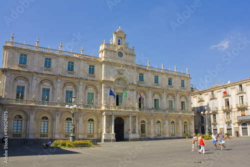  Palace of the University at University Square  or Piazza Universita  in Catania  Italy  Sicily 