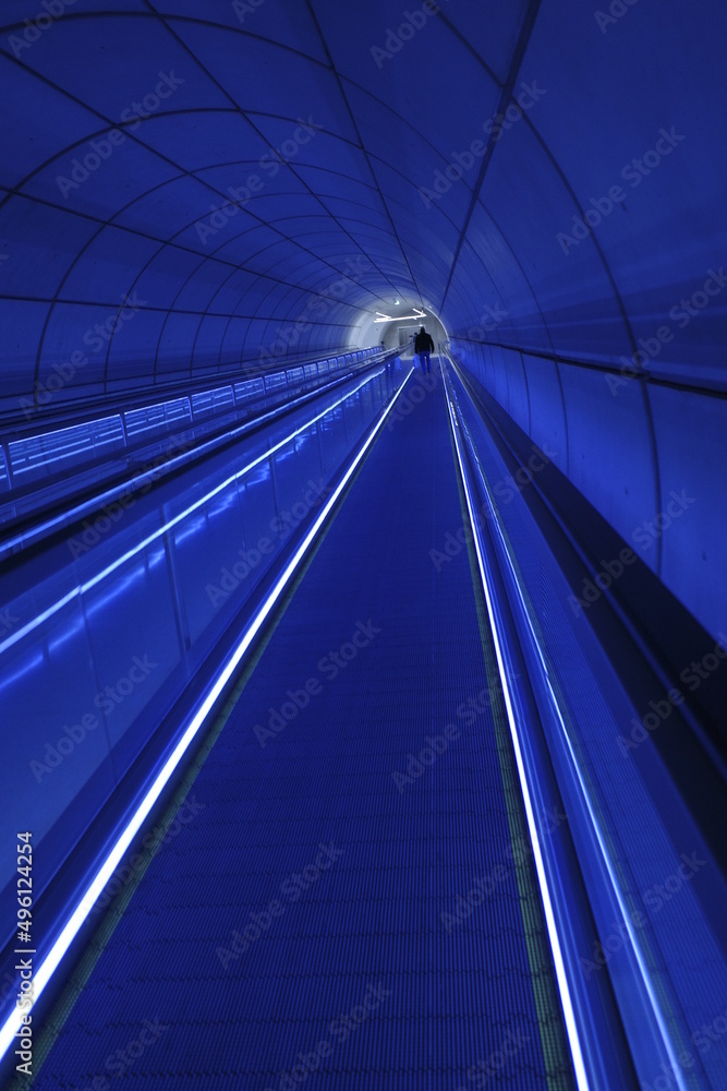 Fototapeta premium Interior of a corridor to a tube station
