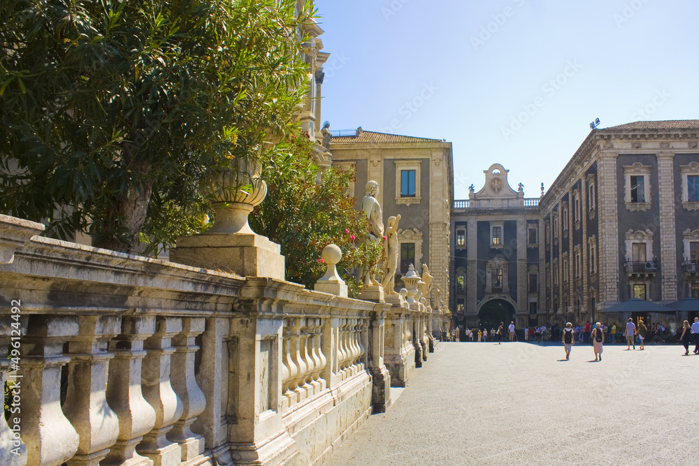 Gate Uzeda (or Porta Uzeda) in Catania, Italy, Sicily