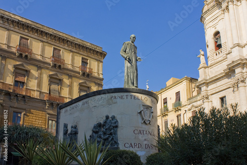  Piazza of Saint Francis of Assisi in Catania, Italy, Sicily