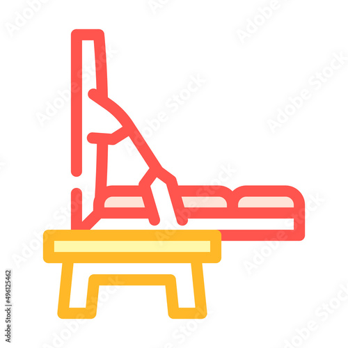 portable chair color icon vector. portable chair sign. isolated symbol illustration photo