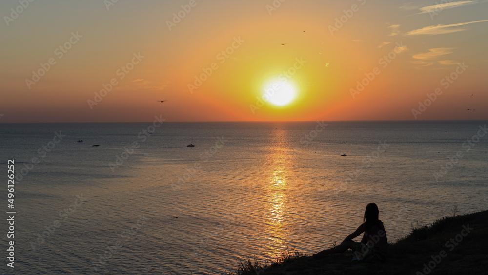 Fototapeta premium sunset at the beach