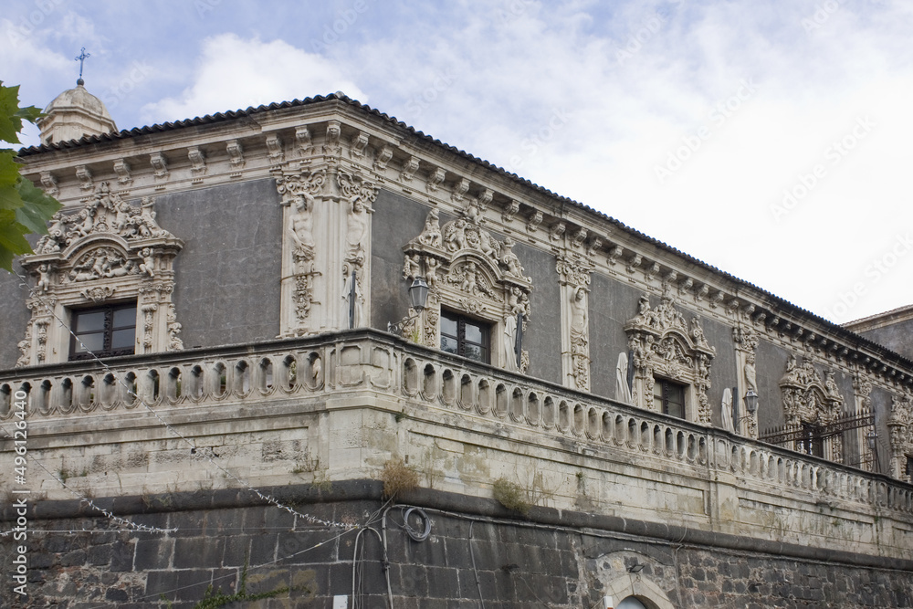 Fragment of Palazzo Biscari in Catania, Italy, Sicily