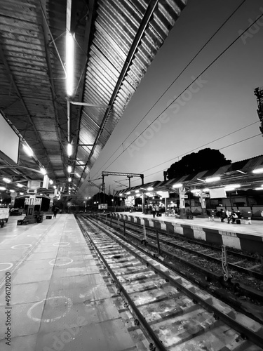 the train station in the night