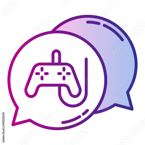 gamepad and chat bubble