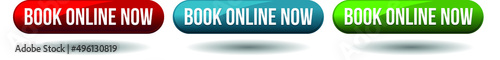 book online now button. push button sign key set.