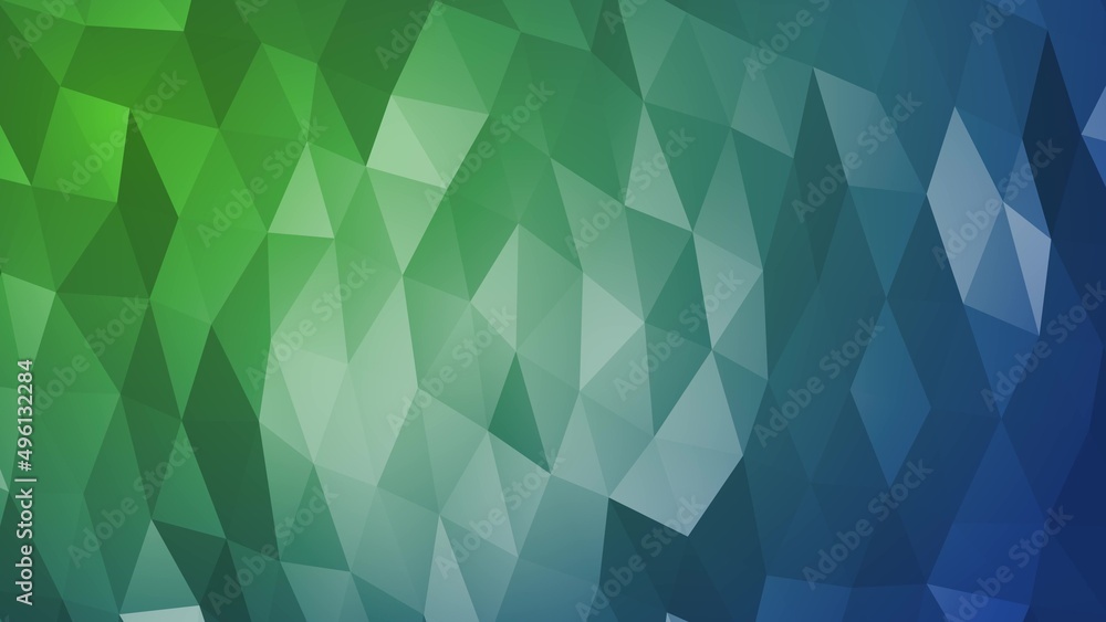 Obraz premium Abstract low poly colorful background. green and blue Colors