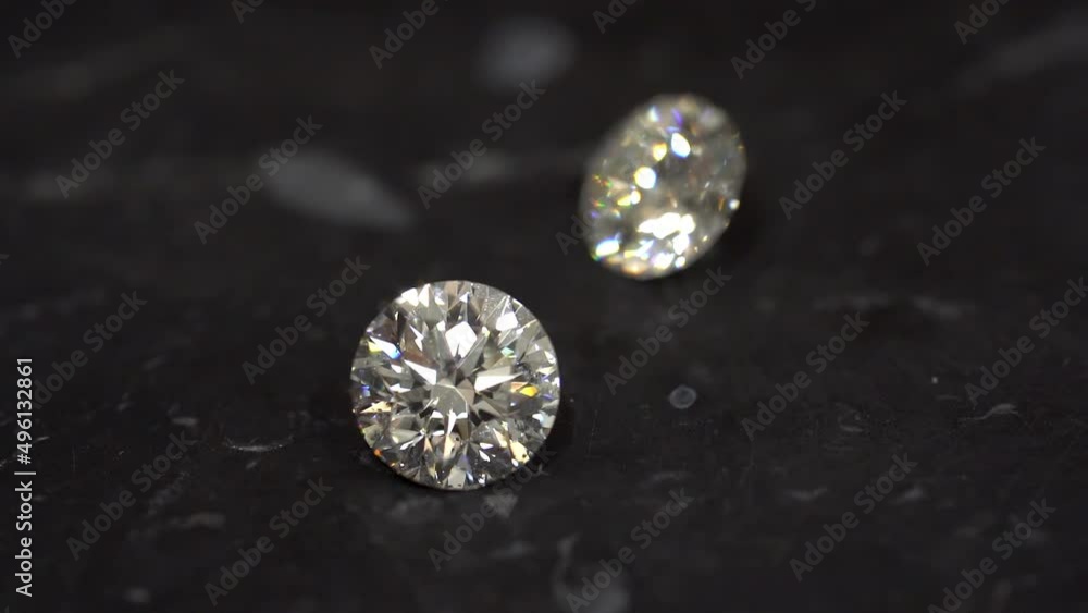 Diamonds sparkle. Diamond shine. 1 carat diamond close-up macro shot Diamonds sparkle. Diamond shine. 1 carat diamond close-up macro shot