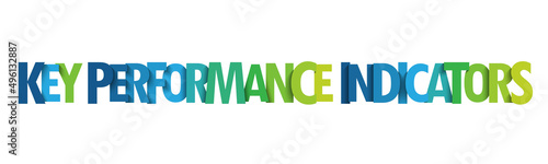KEY PERFORMANCE INDICATORS colorful vector typography banner
