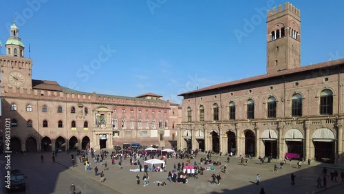 Bologna, Italy - view on piazza Maggiore