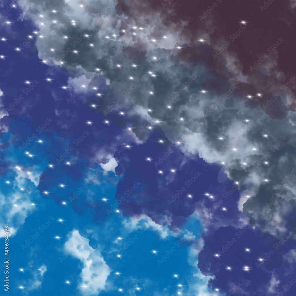 Fototapeta premium cosmos, universe, galaxy, galaxy nebula, stars, glowing stars, glitter star dust, eyes, all-seeing eye, universe view, mysticism, harmony, fashion colors 2022-2023, inside view, meditation, shaman, di