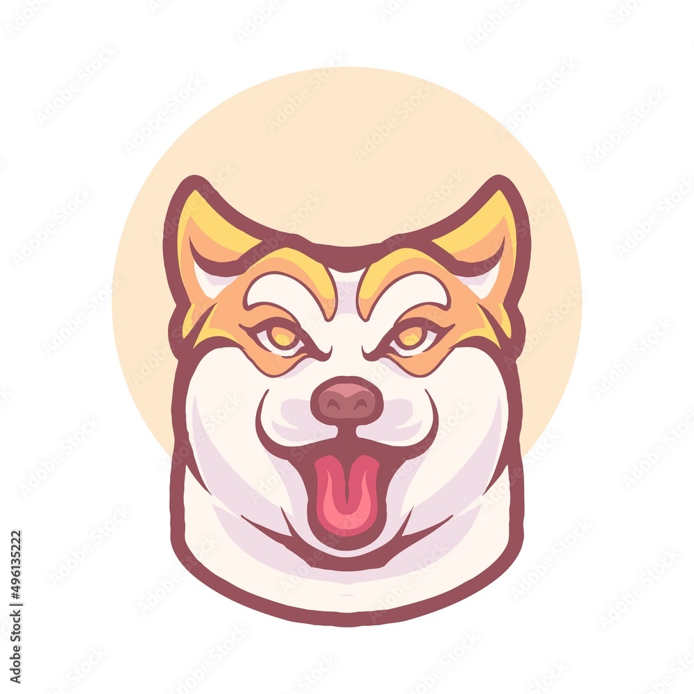 Obraz premium Doggy punk gangster illustration artwork