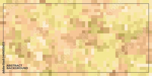 Fototapeta Naklejka Na Ścianę i Meble -  yellow abstract geometric pixel square tiled mosaic background