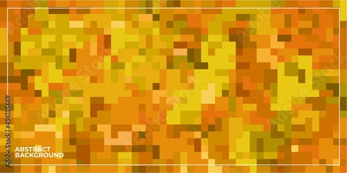 yellow abstract geometric pixel square tiled mosaic background