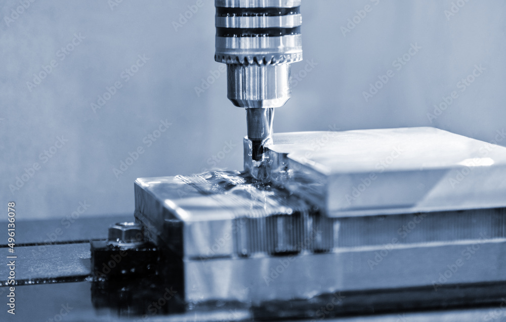 CNC machine drill on metal CNC machine drill on metal
