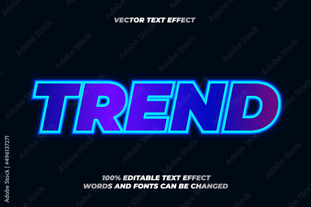 Obraz premium Trend editable text effect