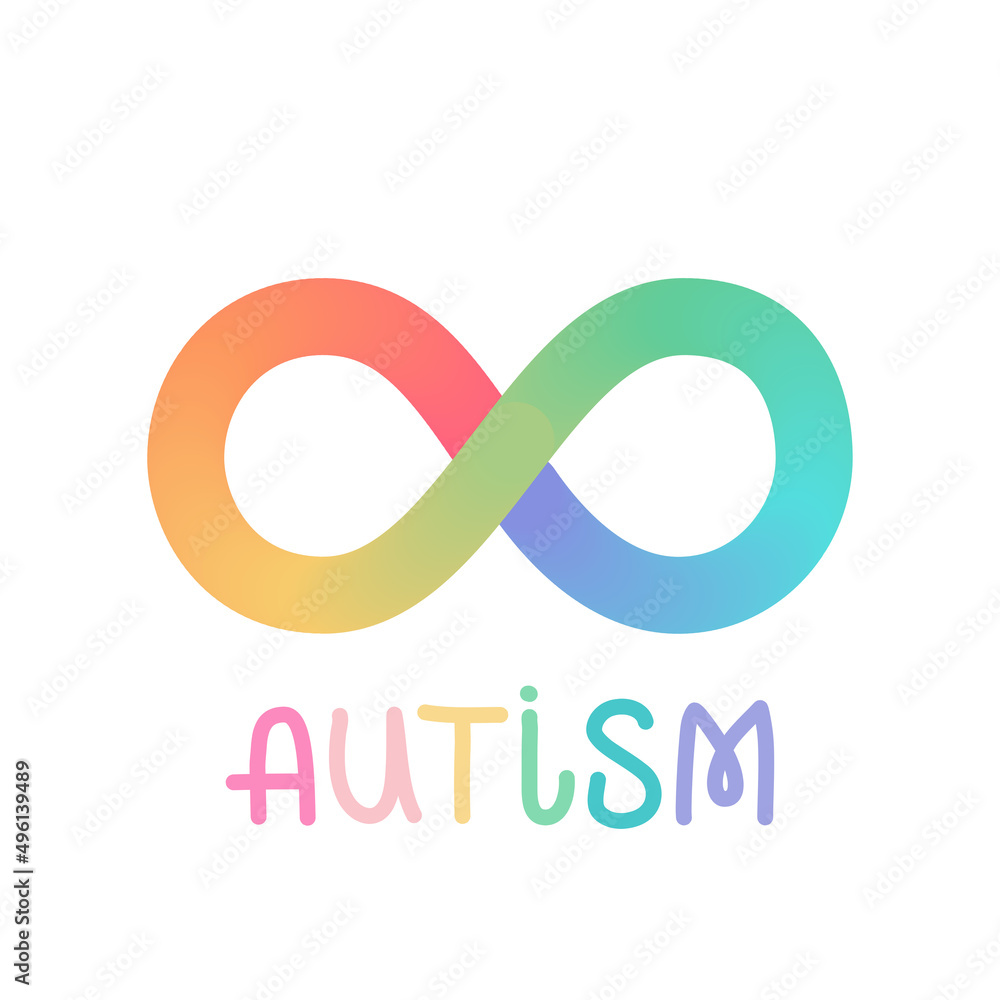 Infinity rainbow sign vector illustration. Autism new symbol. Infinity rainbow sign vector illustration. Autism new symbol.