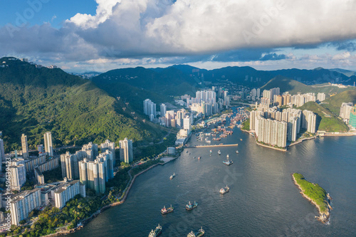 Aerial view of South side of Hong Kong Island, Daytime photo