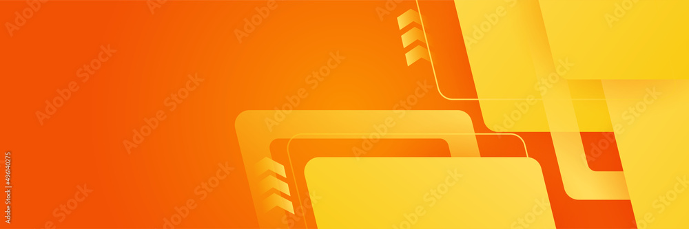 Modern orange yellow geometric abstract banner background design. Vector abstract graphic design banner pattern background template illustration. Modern orange yellow geometric abstract banner background design. Vector abstract graphic design banner pattern background template illustration.