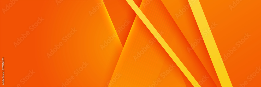 Modern orange yellow geometric abstract banner background design. Suit for business, corporate, institution, party, festive, seminar, and talks. Modern orange yellow geometric abstract banner background design. Suit for business, corporate, institution, party, festive, seminar, and talks.