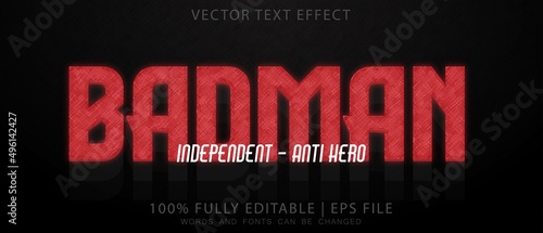 Badman editable text effect