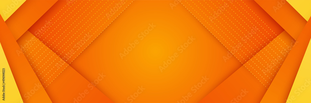 Bright orange and yellow banner background with abstract graphic elements for presentation background design. Vector abstract graphic design banner pattern background template. Bright orange and yellow banner background with abstract graphic elements for presentation background design. Vector abstract graphic design banner pattern background template.